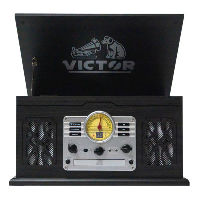 Victor 7-in-1 graphite wood music Turntable
