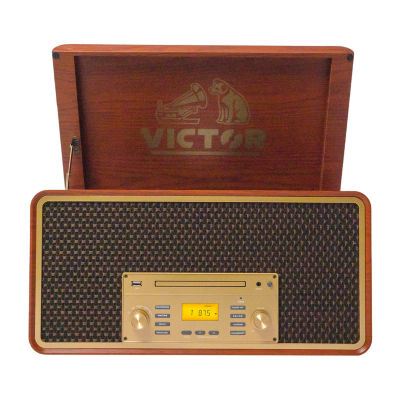 Victor monument 8-in-1 mahogany wood music Turntable