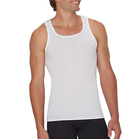 Hanes Ultimate Comfortblend Mens 5 Pack Tank, Large, White