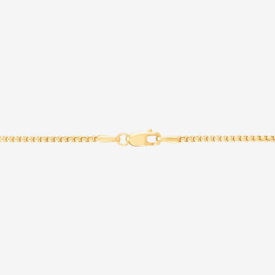 Made in Italy Womens 14K Gold 22 Inch Box Chain Necklace