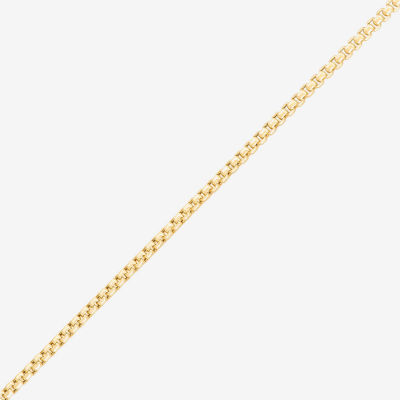 Made in Italy Womens 14K Gold 22 Inch Box Chain Necklace