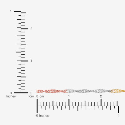 Made in Italy Womens 14K Gold 18 Inch Singapore Chain Necklace