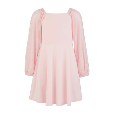 Speechless Big Kid Girls Long Sleeve Skater Dress