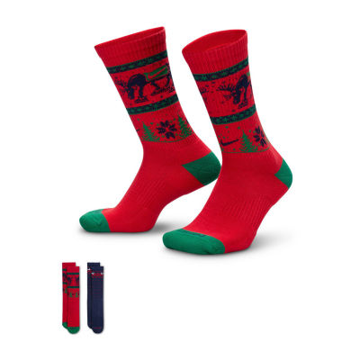 Nike Everyday Plus Cushioned Holiday Unisex Adult 2 Pair Crew Socks