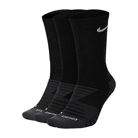 Nike Everyday Max Cushioned Unisex Adult 3 Pair Crew Socks In Black