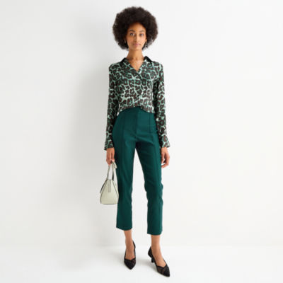 Worthington Womens Cuffed Long Sleeve Regular Fit Button-Down Shirt