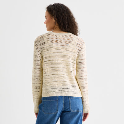 a.n.a Womens Crew Neck Long Sleeve Pullover Sweater