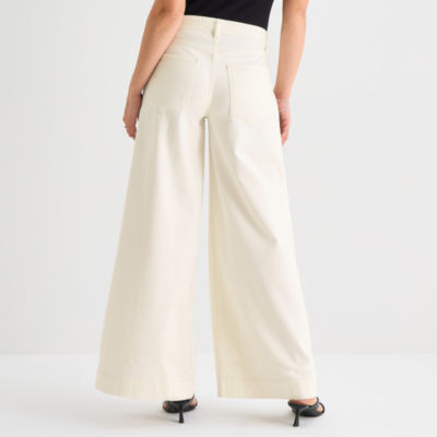 a.n.a Womens Mid Rise Wide Leg Jean