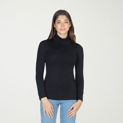24seven Comfort Apparel Womens Long Sleeve Turtleneck