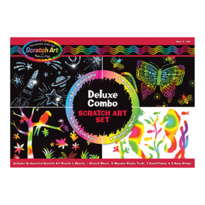 Melissa & Doug Deluxe Combo Scratch Art Set Kids Craft Kit