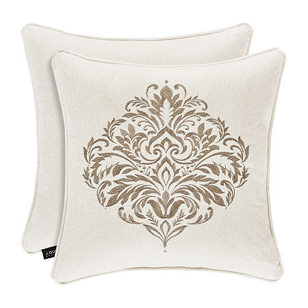 Queen Street Madrid Square Throw Pillow, One Size, White