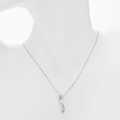 Journey Womens 1/4 CT. T.W. Natural White Diamond Sterling Silver 18 Inch Pendant Necklace