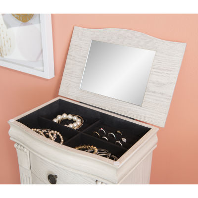 Powell Company Danika White Jewelry Armoire