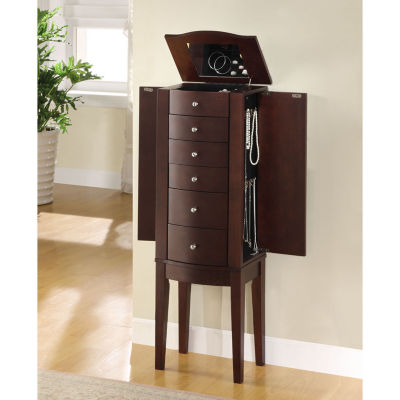 Powell Company Polly Cherry Jewelry Armoire