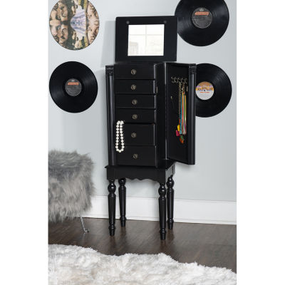 Powell Company Kristen Black Jewelry Armoire