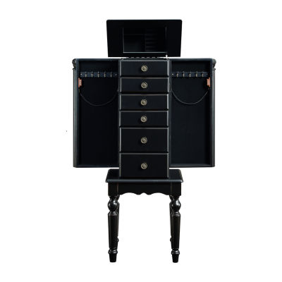 Powell Company Kristen Black Jewelry Armoire