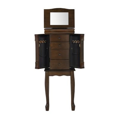 Powell Company Kelsey Walnut Jewelry Armoire