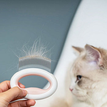 Pet Life 'Gyrater' Travel Self-Cleaning Swivel Grooming Slicker Pet Brush