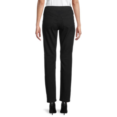 Liz Claiborne Amber Womens Mid Rise Straight Pull-On Pants