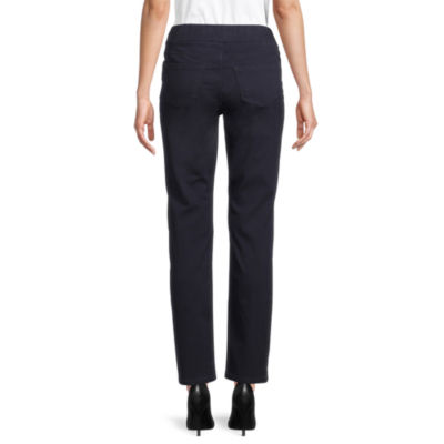 Liz Claiborne Amber Womens Straight Mid Rise Pull-On Pant