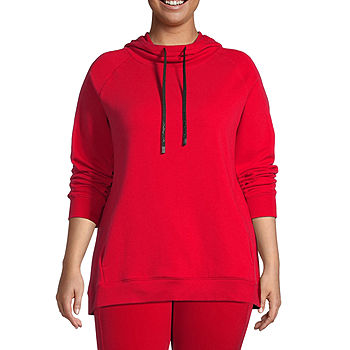 Sports Illustrated Plus Womens Long Sleeve Hoodie, Color: Striking Red -  JCPenney