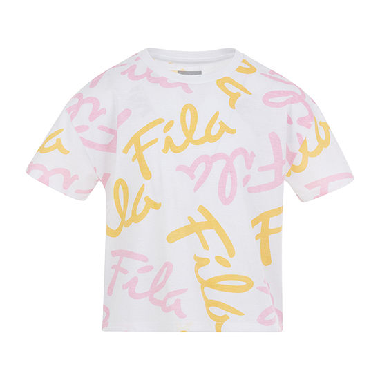 Fila Big Girls Crew Neck Short Sleeve Graphic T-Shirt