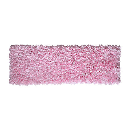Home Weavers Inc Bella Premium Jersey Shaggy Bath Runner In Pink