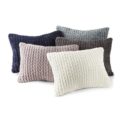 Loom + Chevron Faux Mink Lumbar Throw Pillow JCPenney