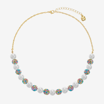 Monet Jewelry Womens Multi Color 17 Inch Collar Necklace