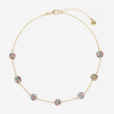 Monet Jewelry Womens Pink 17 Inch Collar Necklace