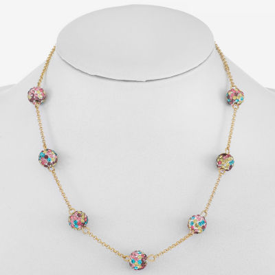 Monet Jewelry Womens Pink 17 Inch Collar Necklace