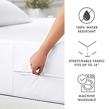 Allerease Soft Terry Allergy Protection Waterproof Zippered Mattress  Protector, Full 