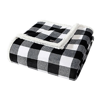  Eddie Bauer - Throw Blanket, Reversible Sherpa Fleece Bedding, Buffalo  Plaid Home Decor for All Seasons (Black Check, Throw) : Home & Kitchen