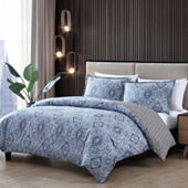 Royal Court Chelsea Blue 4-pc. Floral Midweight Reversible Comforter Set,  Color: Blue - JCPenney