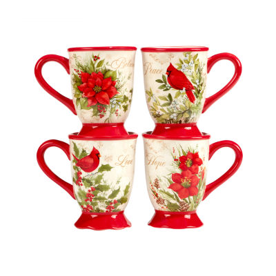 Certified International Winter'S Medley 4-pc. Dishwasher Safe Coffee Mug