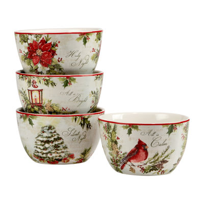 Certified International Silent Night 4pc. Dishwasher Safe Earthenware