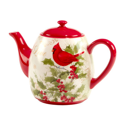 Certified International Winter's Medley Earthenware Teapot