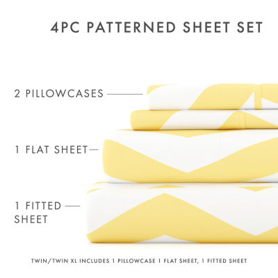 Casual Comfort™ Premium Ultra Soft Arrow Pattern Microfiber Wrinkle Free Sheet Set