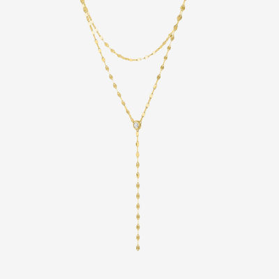 Diamond Addiction (G-H / Si2-I1) Womens 1/10 CT. T.W. Lab Grown White 10K Gold Y Necklace