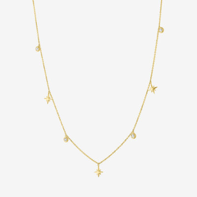 Diamond Addiction (G-H / Si2-I1) North Star Womens 1/10 CT. T.W. Lab Grown White 10K Gold Y Necklace