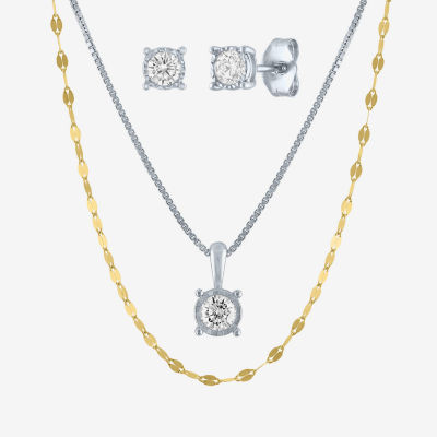 Diamond Addiction (G-H / Si2-I1) 1/2 CT. T.W. Lab Grown White 10K Gold 3-pc. Jewelry Set