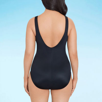 Trimshaper Womens Dots One Piece Swimsuit