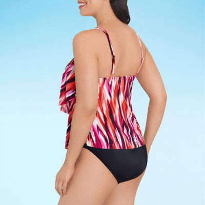 Trimshaper Abstract Tankini Swimsuit Top