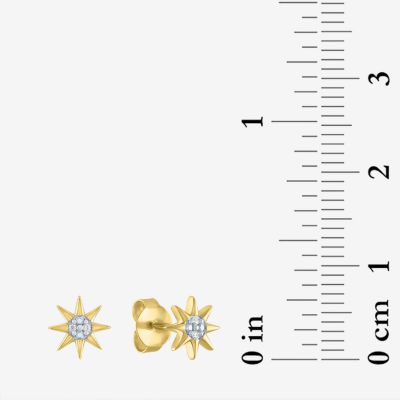 Diamond Addiction North Star (G-H / Si2-I1) Womens Diamond Accent Lab Grown White Diamond 14K Gold Over Silver Star 2-pc. Jewelry Set