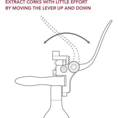 Vacu Vin Horizontal Lever Corkscrew