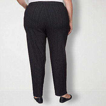 Alfred Dunner World Traveler Womens Slim Pull-On Pants, Color: Black -  JCPenney