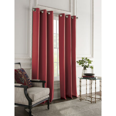 Broadhaven Seville Solid Light-Filtering Grommet Top Single Curtain Panel