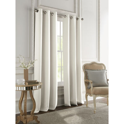 Broadhaven Seville Solid Light-Filtering Grommet Top Single Curtain Panel