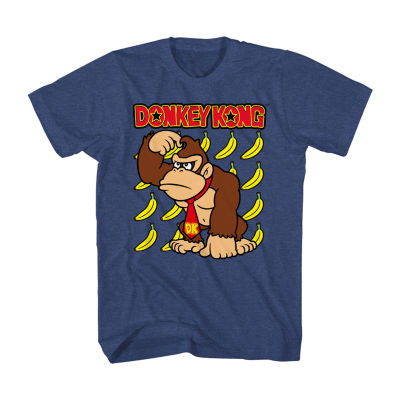 Big and Tall Mens Crew Neck Short Sleeve Regular Fit Donkey Kong Graphic T-Shirt