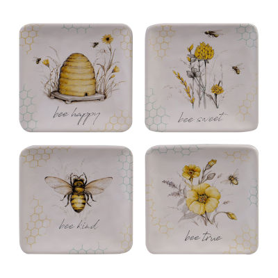 Certified International Bee Sweet 4-pc. Earthenware Appetizer Plate